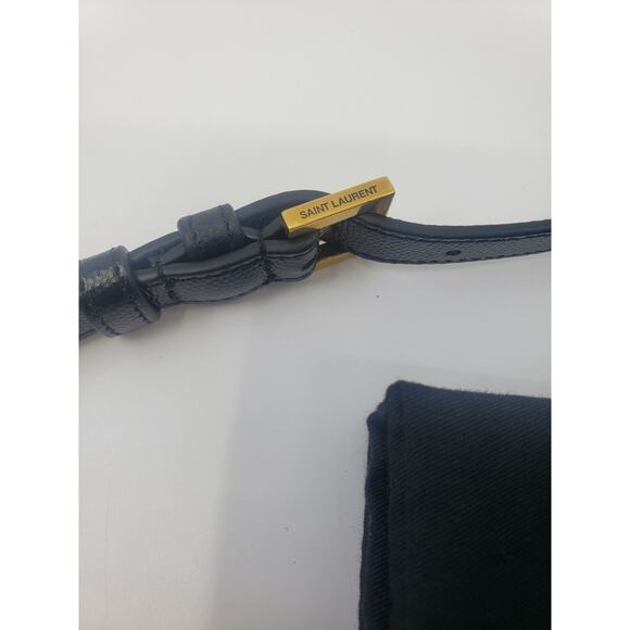 SAINT LAURENT 80's Vanity YSL Crossbody Bag in Quilted Grained Leather $1750 - Picture 6 of 11